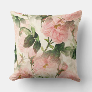 Rosa Blommigt Kudde