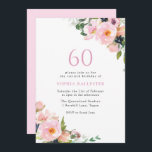 Rosa Blommigt Kvinnor i 60:e Födelsedagsfesten Inbjudningar<br><div class="desc">Rosa Blommigt Kvinnor 60:e Födelsedagsfest inbjudan Vi har också många andra inbjudningar och samlingar.</div>