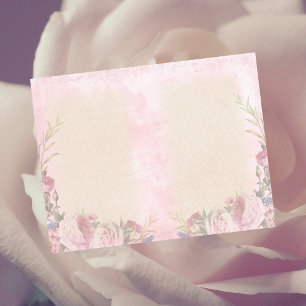 Rosa Blommigt Land Chic Scrapbook Journal Page