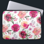 Rosa Blommigt Laptop sleeve<br><div class="desc">============== OM DENNA UTFORMNING ============== rosa blommor och löv mönster på laptop sleeve gör en bedövning av mode påstående. Lägg till ditt namn, din ursprungliga ordalydelse eller lägg till bild att anpassa för dig själv eller ge som gåva. MATCHING iphone case och iPad-fall finns tillgängliga. Perfekt för en födelsedagspresent, julklapp...</div>