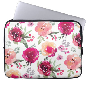Rosa Blommigt Laptop sleeve