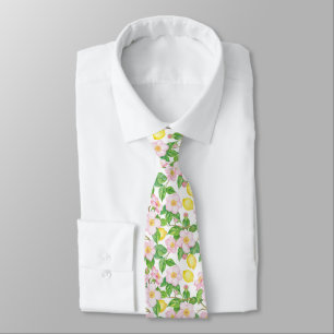 Rosa Blommigt Lemons Mönster Slips