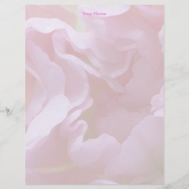 Rosa Blommigt Letterhead (Framsida)