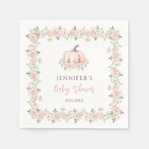 Rosa blommigt, liten pumpa falla flicka dusch