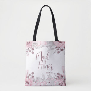 Rosa Blommigt Maid of honor Tygkasse