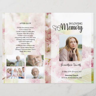 Rosa blommigt - mall för allmänt program