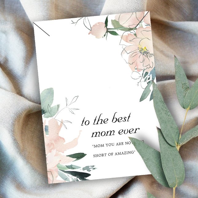  ROSA BLOMMIGT MAMMA GIFT NECKLACE VISNING CARD PLACERINGSKORT (Skapare uppladdad)