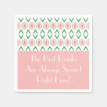 Rosa Blommigt med Grönt och vit