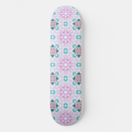 ROSA BLOMMIGT MINI SKATEBOARD BRÄDA 18,5 CM