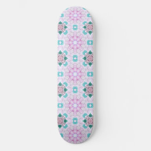 ROSA BLOMMIGT MINI SKATEBOARD BRÄDA 18,5 CM