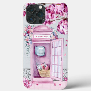 Rosa Blommigt Mobil Booth Personlig