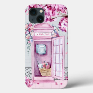 Rosa Blommigt Mobil Booth Personlig