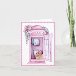 Rosa Blommigt Mobil Booth | Tack Kort