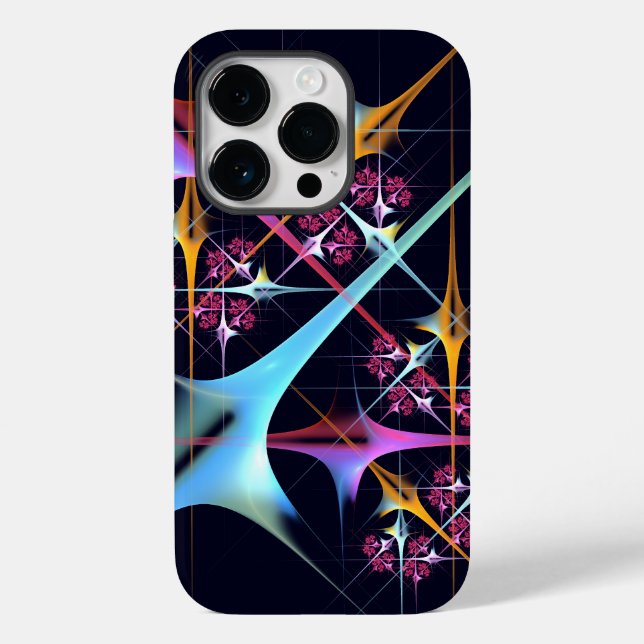 Rosa Blommigt Modern Abstrakt Art Färg Mönster #01 (Baksida)