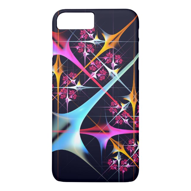 Rosa Blommigt Modern Abstrakt Art Färg Mönster #01 Case-Mate iPhone Skal (Baksida)