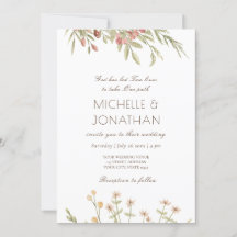 Rosa Blommigt Modern Design Christian Bröllop