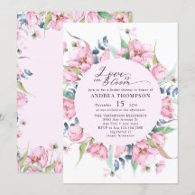 Rosa Blommigt Möhippa för vattenfärg Vår