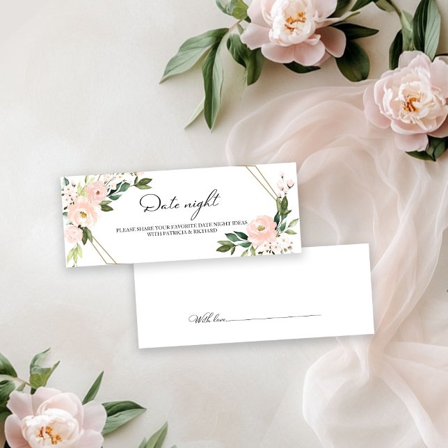 Rosa  Blommigt Möhippa Nattkort Litet Visitkort (Skapare uppladdad)