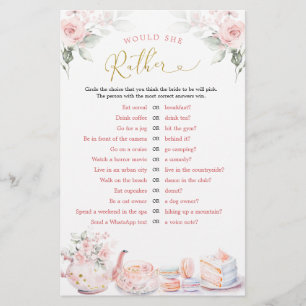 Rosa Blommigt Möhippa Tea Party Anpassningsbar Gam