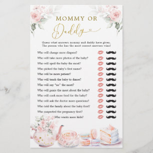 Rosa Blommigt Möhippa Tea Party Mamma eller pappa