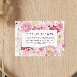 Rosa Blommigt Möhippa Visning Shower Tilläggskort