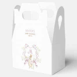 Rosa Blommigt Monogram Peter the Rabbit Baby Showe Presentaskar