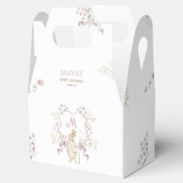 Rosa Blommigt Monogram Peter the Rabbit Baby Showe Presentaskar