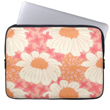 Rosa blommigt mönster laptopsleeve