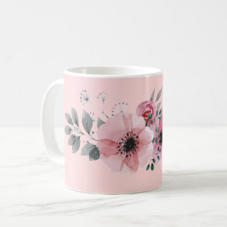 Rosa Blommigt Mugg
