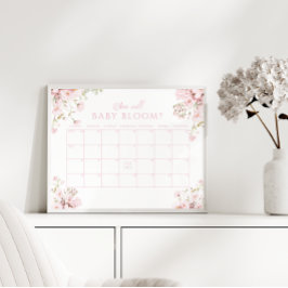 Rosa Blommigt när Baby Bloom-kalendern ska öppnas Poster