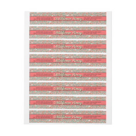 Rosa Blommigt: Omkring livsmedelsmärkning Etikettband