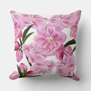 Rosa Blommigt/Orange Blommigt Reversible Pillow Kudde