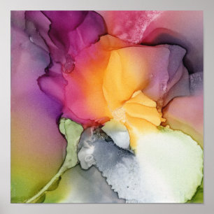 Rosa Blommigt Originalkonst Poster