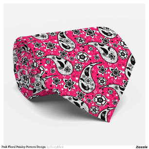 Rosa Blommigt Paisley Mönster Design Slips