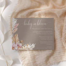 Rosa Blommigt Pampas Grass | Babyskor