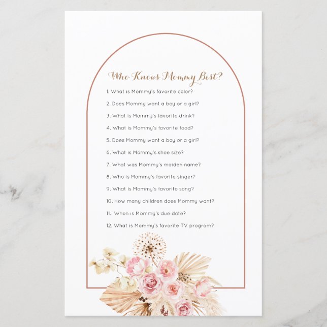 Rosa Blommigt Pampas Grass som känner Mamma Best G (Framsida)