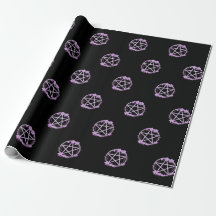 Rosa Blommigt Pentacle Cheeky Witch® Gift Wrap