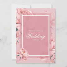 Rosa blommigt peony-blomma bröllop tack vare ditt