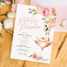 Rosa Blommigt Petals och Prosecco Möhippa