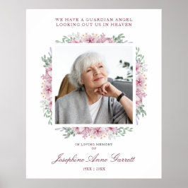 Rosa Blommigt Photo Remcomed Bröllop Bästa Ones Poster