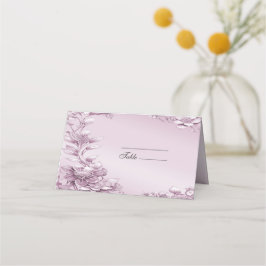Rosa Blommigt-platskort Placeringskort