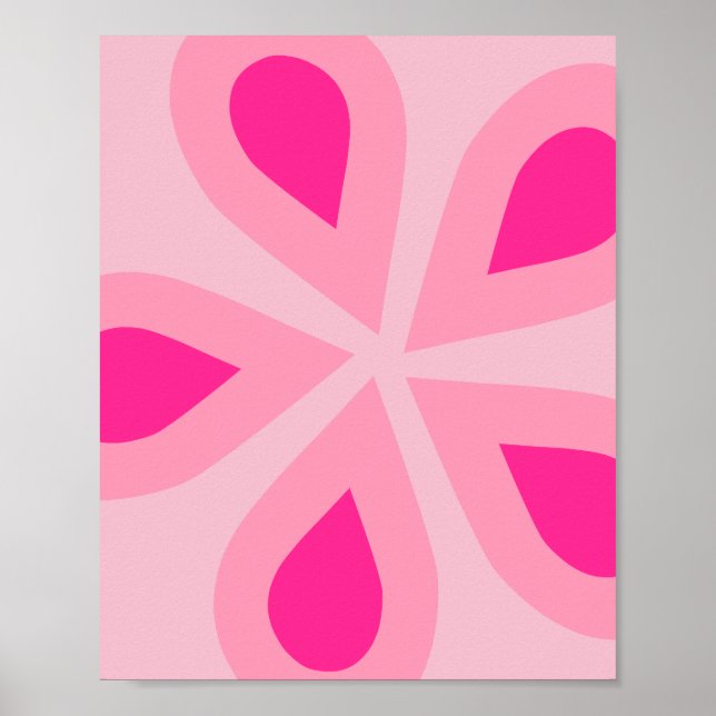 Rosa Blommigt Poster (Framsidan)