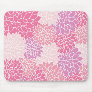 Rosa Blommigt Prated Mousepad Musmatta