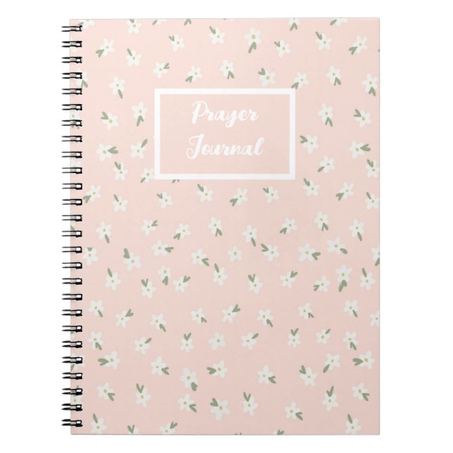 Rosa blommigt prayer journal anteckningsbok (Framsidan)