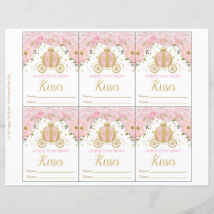 Rosa Blommigt Princess gissar hur många Kisses-spe