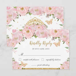 Rosa Blommigt Princess Quinceañera Butterflies OSA Kort