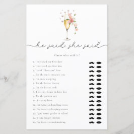 Rosa Blommigt Prosecco sa att hon sa Möhippa Game