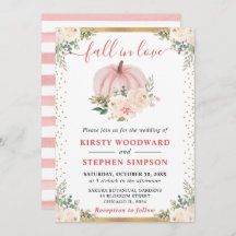  Rosa Blommigt Pumpkins Fall Wedding