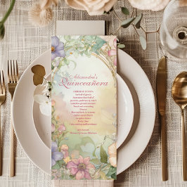  Rosa Blommigt Quinceanera Firande