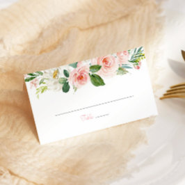 Rosa Blommigt Quinceañera-Ro med mappat platskort Placeringskort